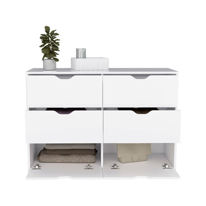 Dresser 4 Drawer - White