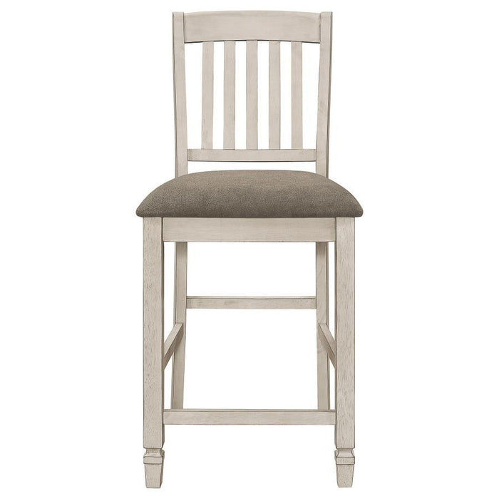 Sarasota - Slat Back Counter Height Chairs (Set of 2) - Gray And Rustic Cream - Simple Home Plus