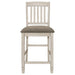 Sarasota - Slat Back Counter Height Chairs (Set of 2) - Gray And Rustic Cream - Simple Home Plus