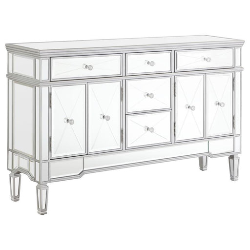 Duchess - 5-Drawer Accent Cabinet - Silver - Simple Home Plus