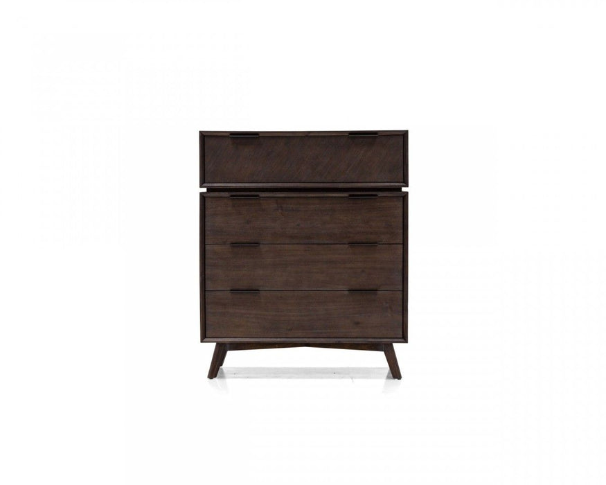 Four Drawer Dresser - Dark Brown