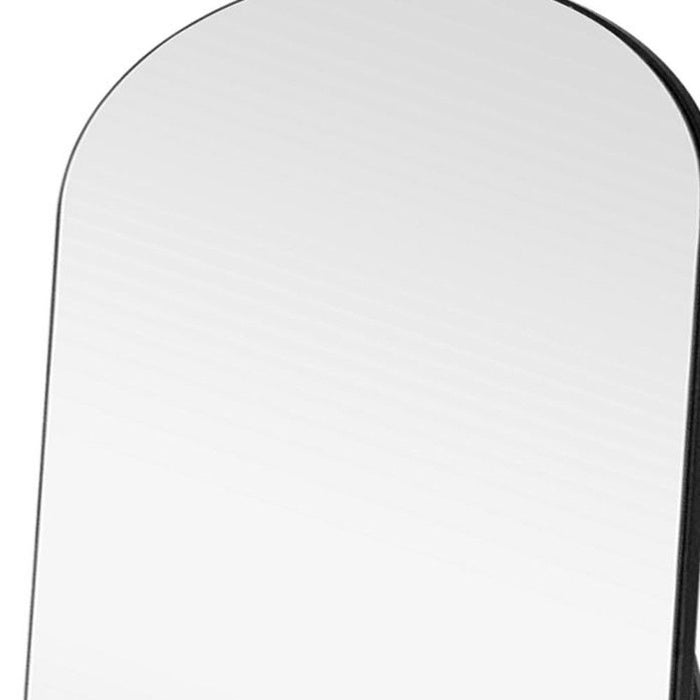 71" Arch Wood Frame Full Length Standing Mirror - Black