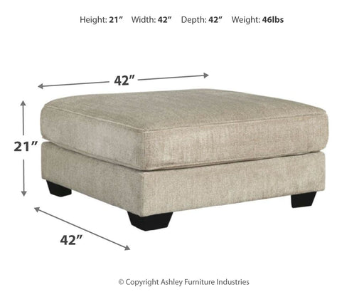 Ardsley - Pewter - Oversized Accent Ottoman - Simple Home Plus