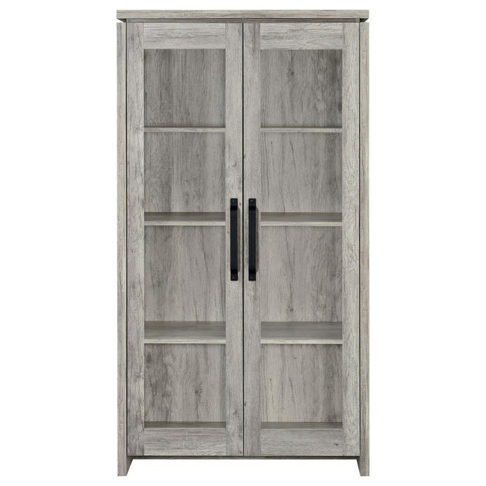 Alejo - 2-Door Tall Cabinet - Gray Driftwood - Simple Home Plus