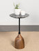 Ophelia - Round Marble Top Side Table - Black - Simple Home Plus