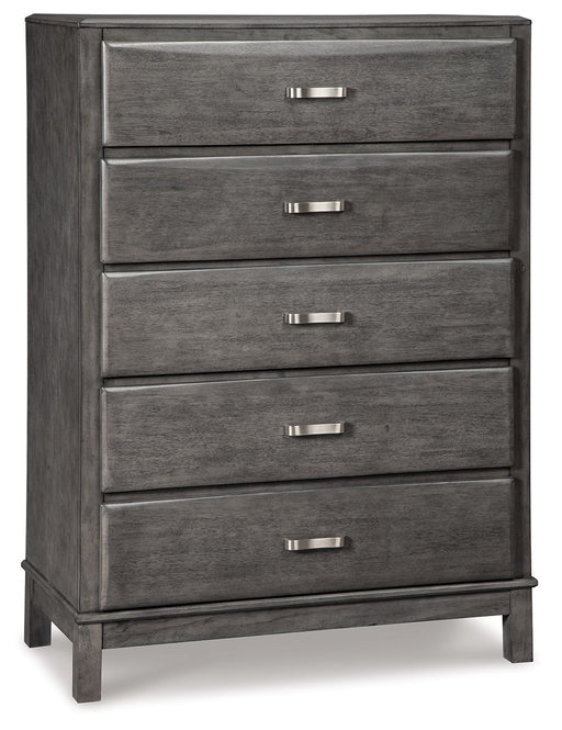 Caitbrook - Gray - Five Drawer Chest - Simple Home Plus