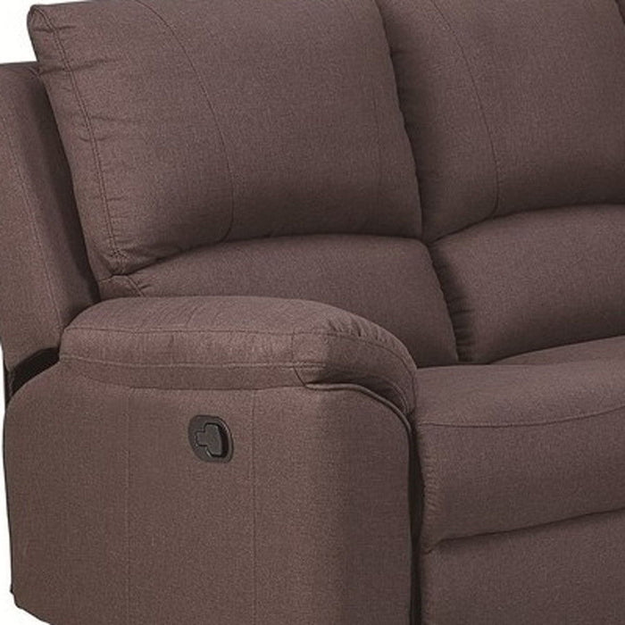 Polyester Blend Reclining U Shaped Three Piece Corner Sectional - Brown