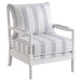 Blanchett - Upholstered Accent Chair With Spindle Accent - White And Navy - Simple Home Plus