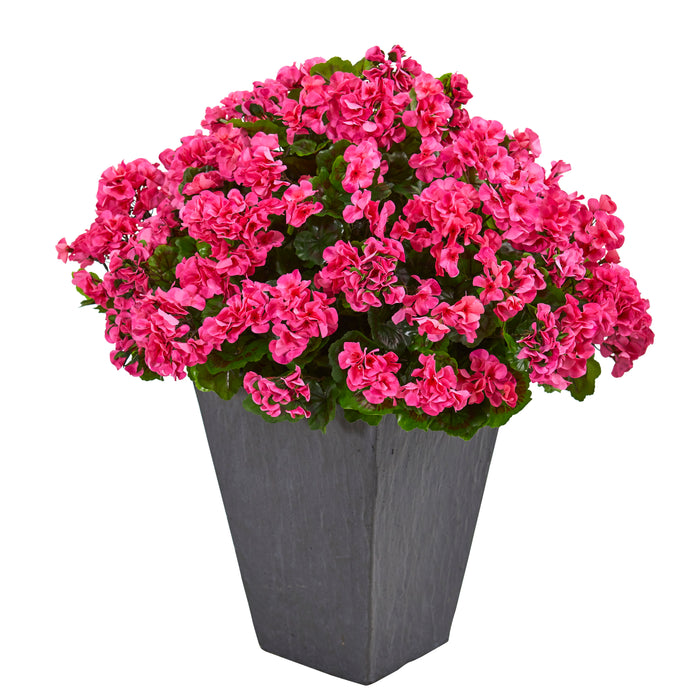 33'' Geranium Plant in Plater UV Resistant (Indoor/Outdoor)