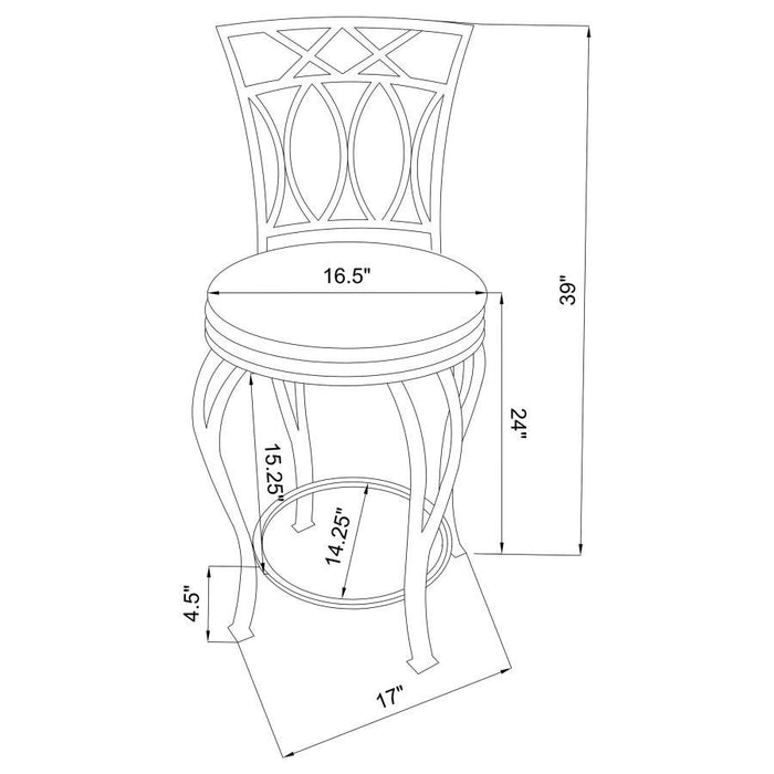 Adamsville - Upholstered Swivel Stool - Simple Home Plus