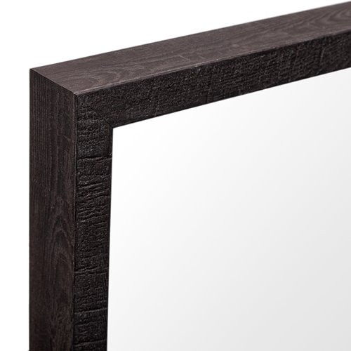 Rectangle Accent Mirror With Lakeside Design - Espresso