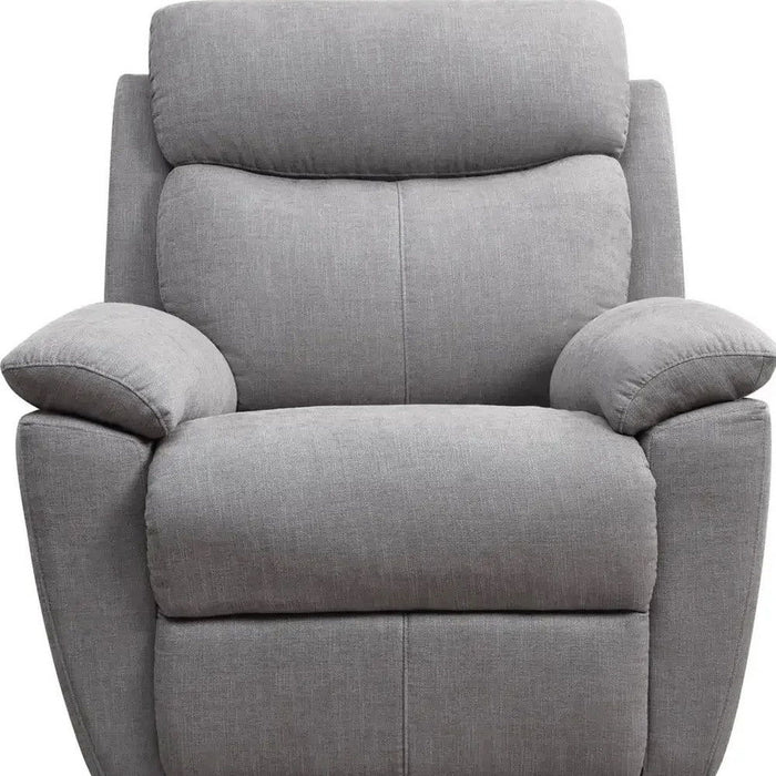 Fabric Power Recliner With Usb - Light Gray