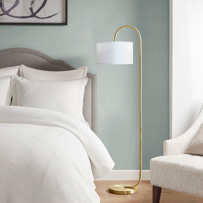 Attwell - Arched Metal Floor Lamp - Gold