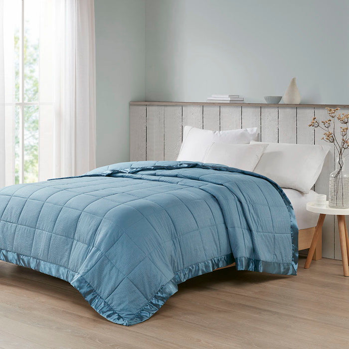 Cambria - King Premium Oversized Hypoallergenic Down Alternative Blanket With 3M Moisture Treatment - Slate Blue