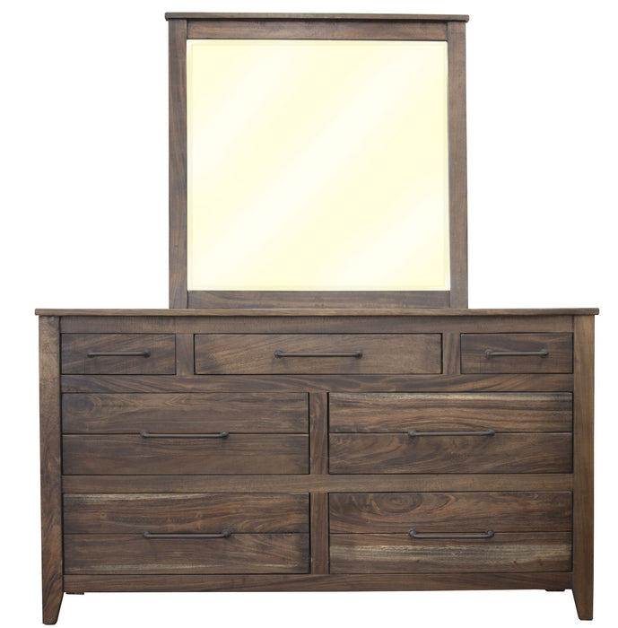 Solid Wood Seven Drawer Double Dresser - Natural