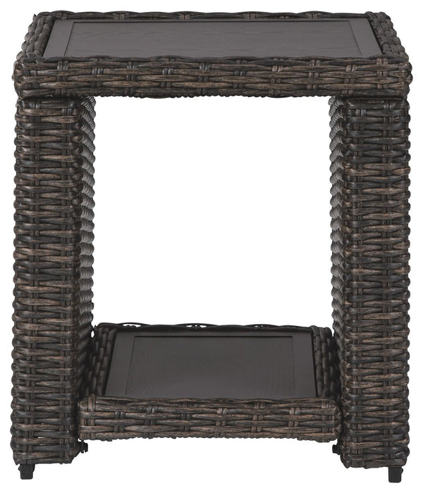 Grasson - Brown - Square End Table - Simple Home Plus