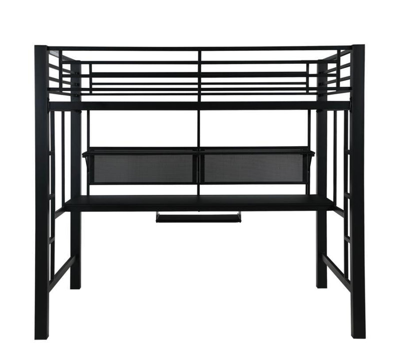 Avalon - Full Workstation Loft Bed - Black - Simple Home Plus