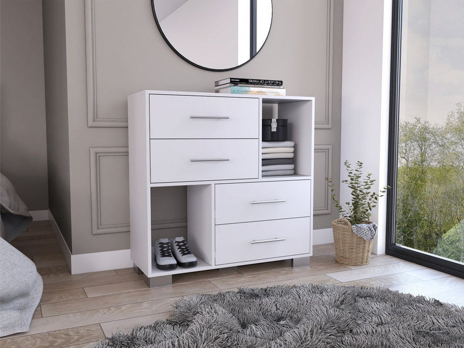 Four Drawer Dresser - White