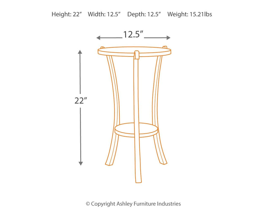 Enderton - White Wash / Pewter - Accent Table - Simple Home Plus