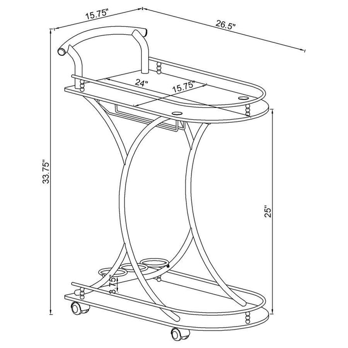 Elfman - 2-Shelve Serving Cart - Simple Home Plus