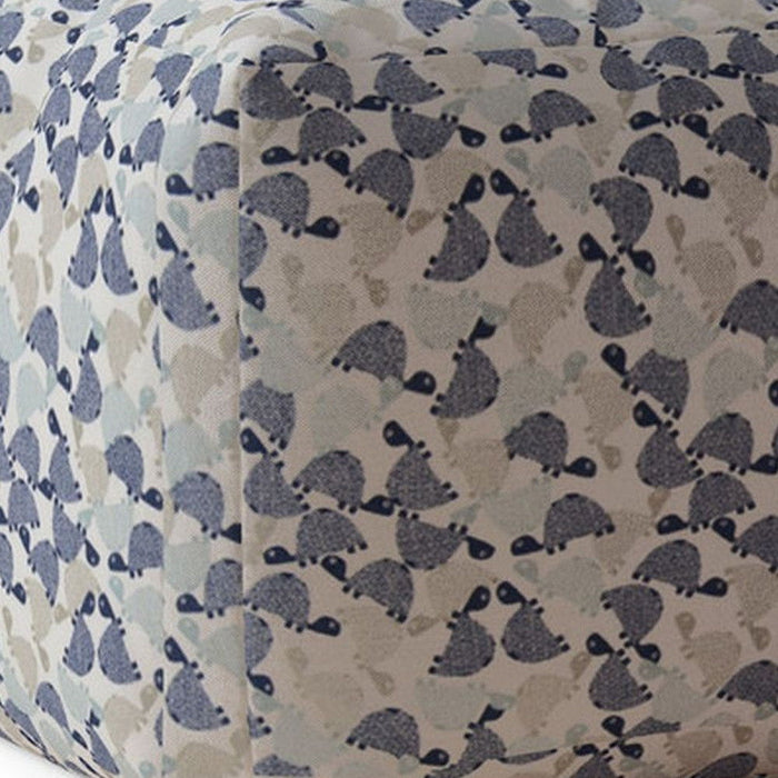 Cotton Turtle Pouf Ottoman - Beige