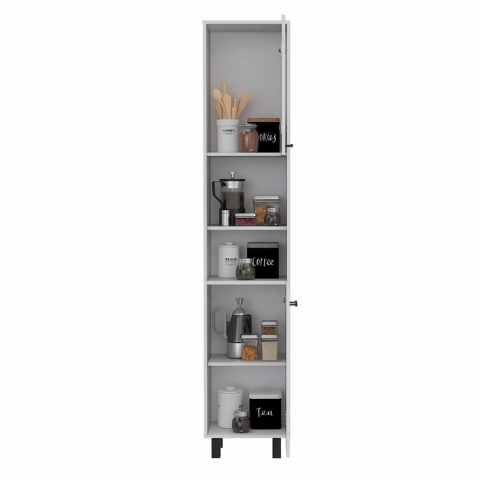 Modern Sleek And Tall Pantry Cabinet - White