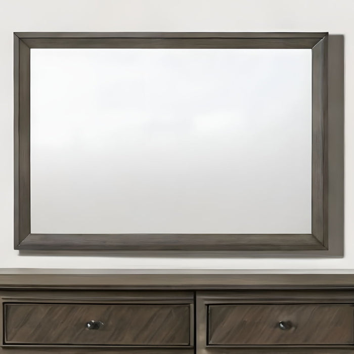 32" Oak Dresser Mirror - Gray