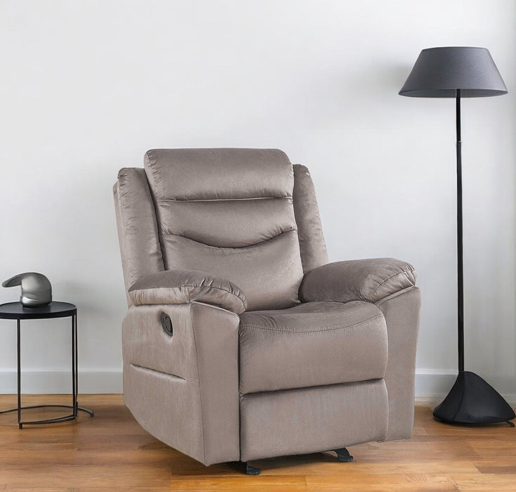 Velvet Recliner - Brown