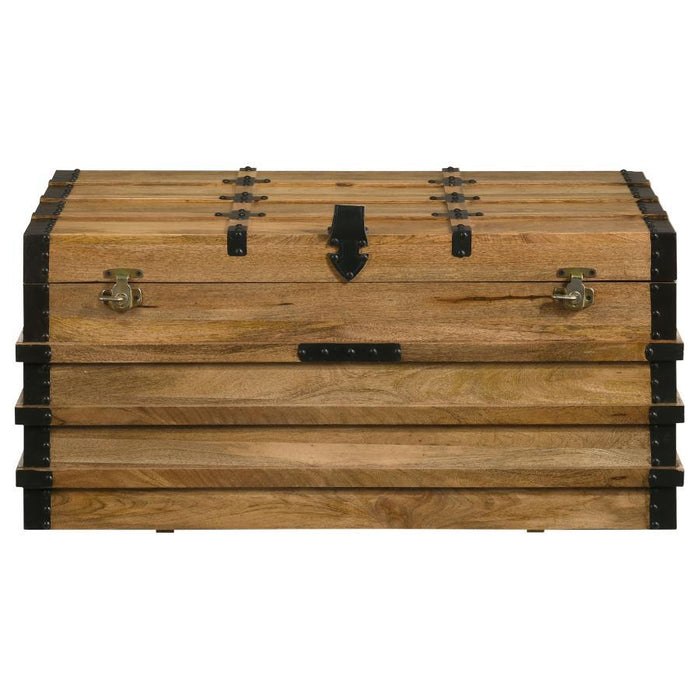 Simmons - Rectangular Storage Trunk - Natural And Black - Simple Home Plus