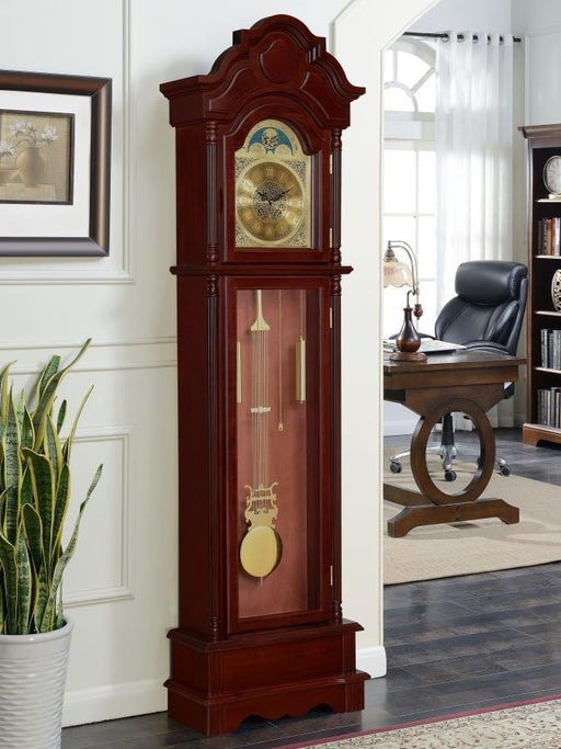 Diggory - Grandfather Clock - Brown Red And Clear - Simple Home Plus