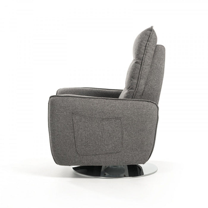 Fabric Modern Recliner Chair - Gray