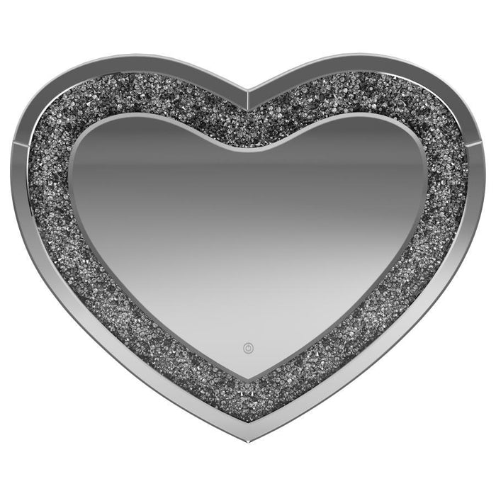 Aiko - Heart Shape Wall Mirror - Silver - Simple Home Plus