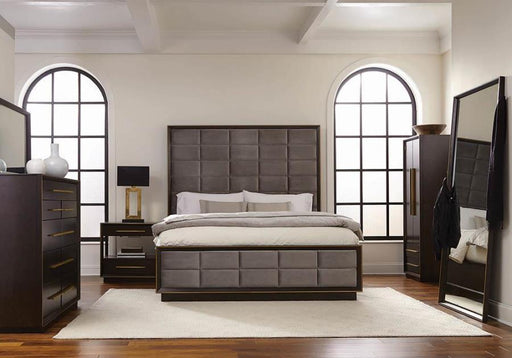 Durango - Upholstered Bed Peppercorn - Simple Home Plus