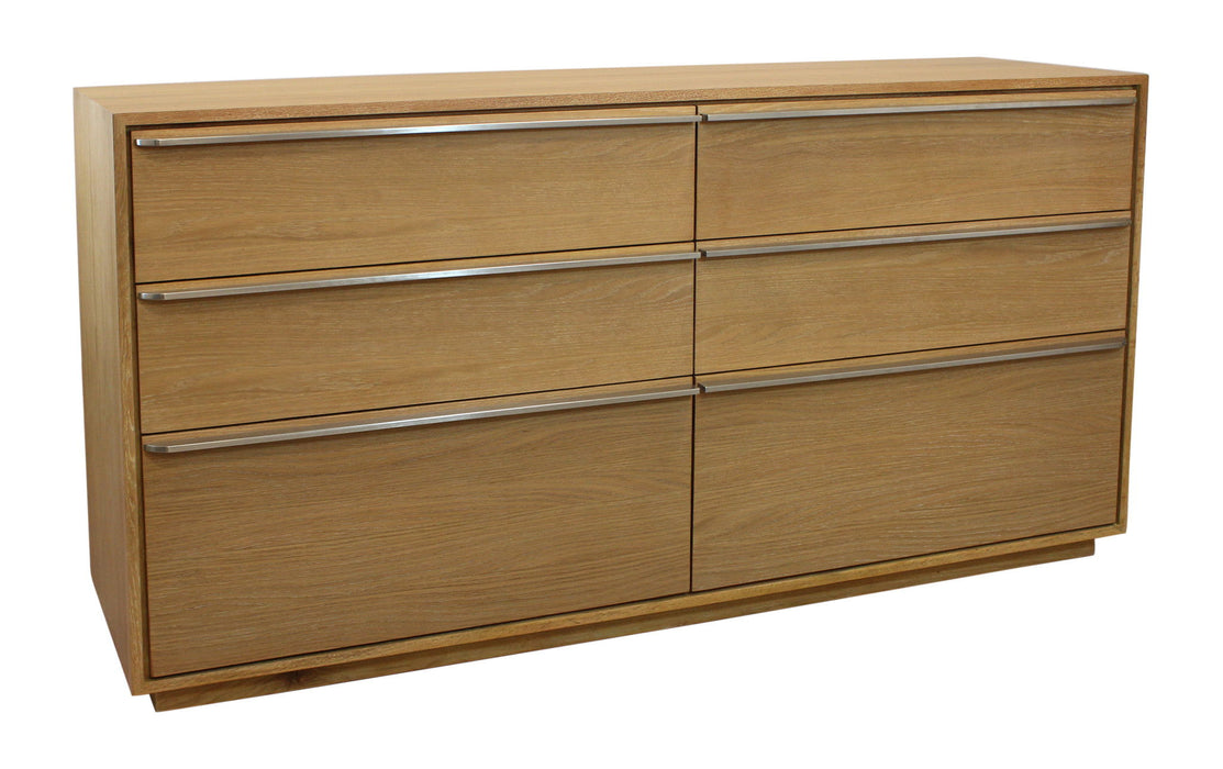 Six Drawer Double Dresser - Natural