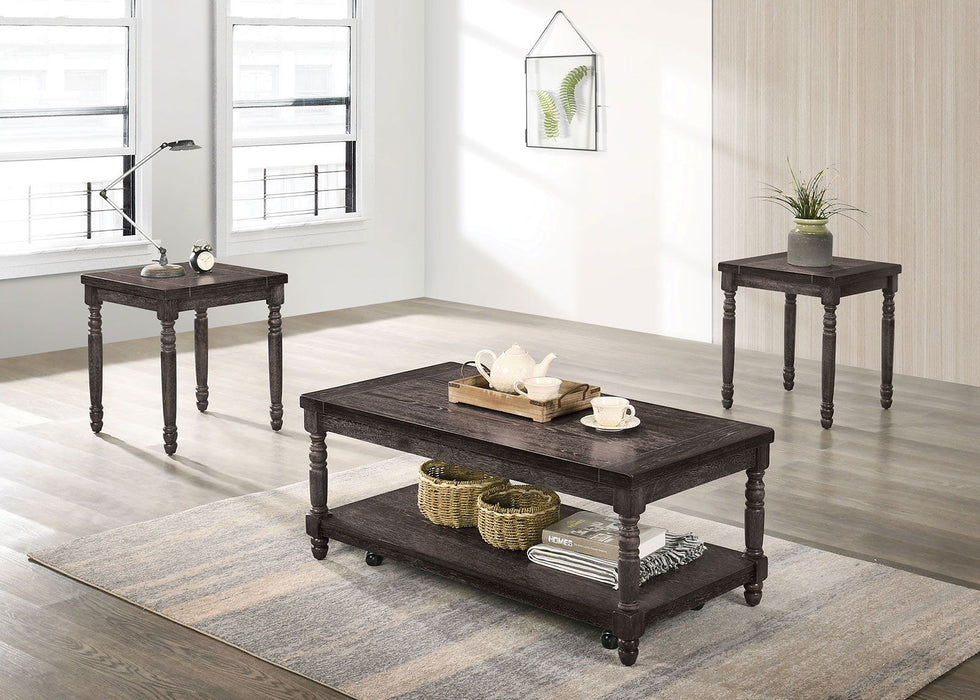 Monango - 3 Piece Table Set - Weathered Gray - Simple Home Plus