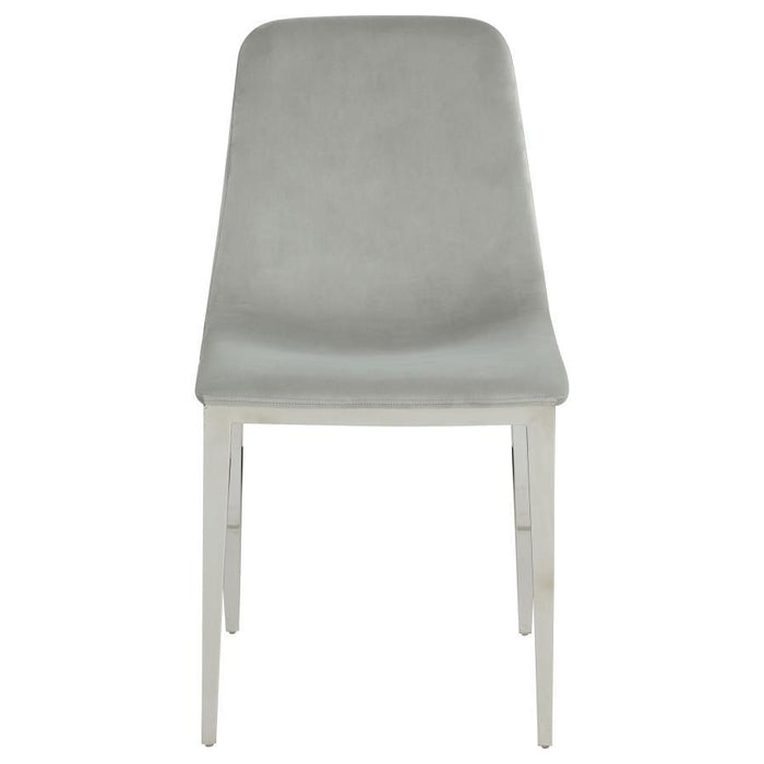 Irene - Upholstered Side Chairs (Set of 4) - Light Gray And Chrome - Simple Home Plus