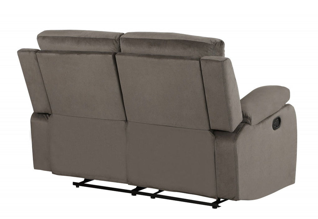 Modern Fabric Loveseat - Brown