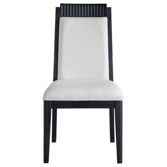 Brookmead - Upholstered Dining Side Chair (Set of 2) - Ivory And Black