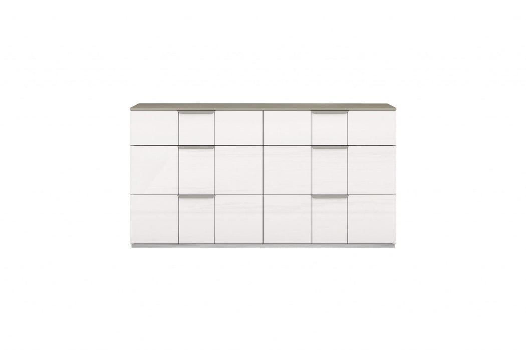 6 Drawer, Double Dresser - White