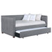 Brodie - Upholstered Twin Daybed With Trundle - Gray - Simple Home Plus