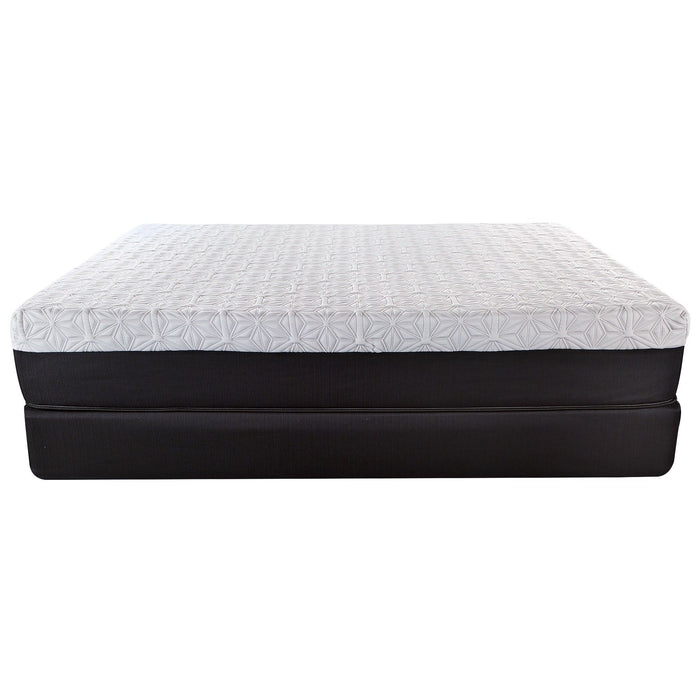 11.5" Twin Long Lux Copper Infused Gel Memory Foam And High Density Foam Mattress - White / Black