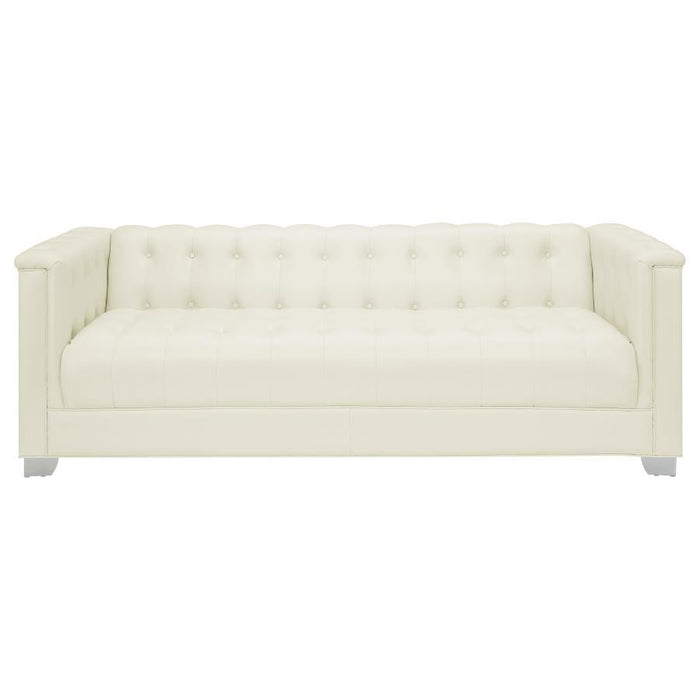 Chaviano - Tufted Upholstered Sofa Pearl White - Simple Home Plus