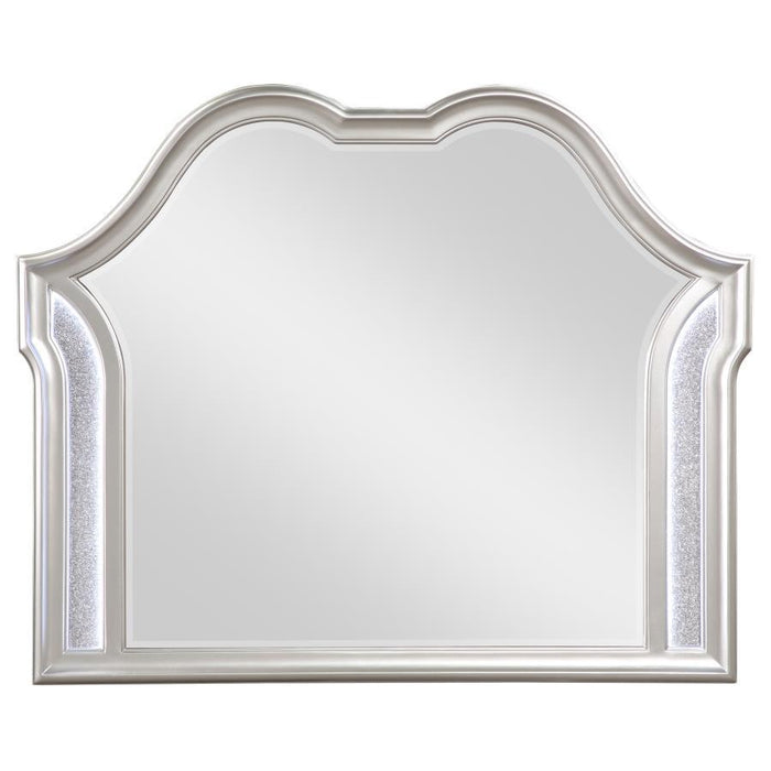 Evangeline - Camel Top Dresser Mirror Silver Oak - Simple Home Plus