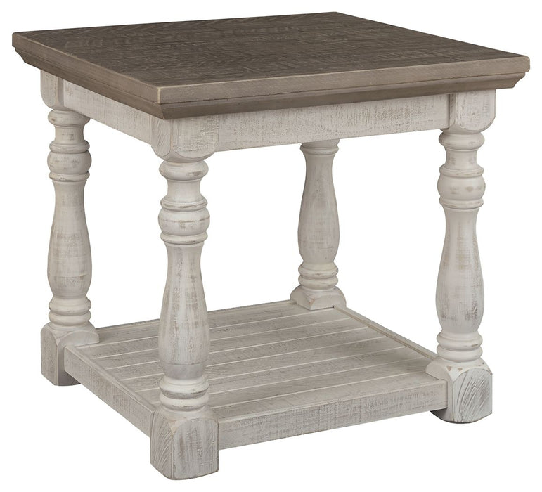 Havalance - Gray / White - Rectangular End Table - Simple Home Plus