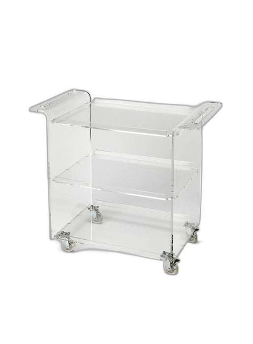 Acrylic Rolling Server Bar Cart - Clear