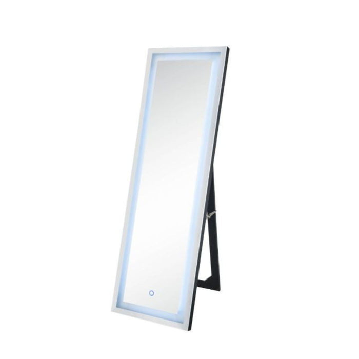 60" Faux Diamonds Lighted Cheval Standing Mirror - Mirrored