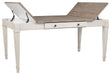 Skempton - White - Rect Drm Table W/Storage - Simple Home Plus