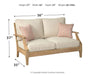 Clare - Beige - Loveseat W/Cushion - Simple Home Plus