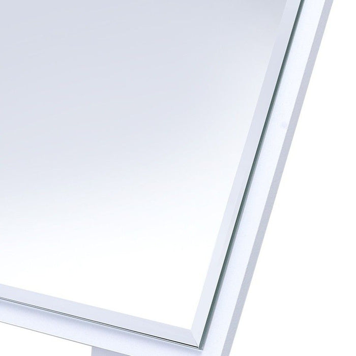 Rectangle Makeup Shaving Tabletop Mirror - White