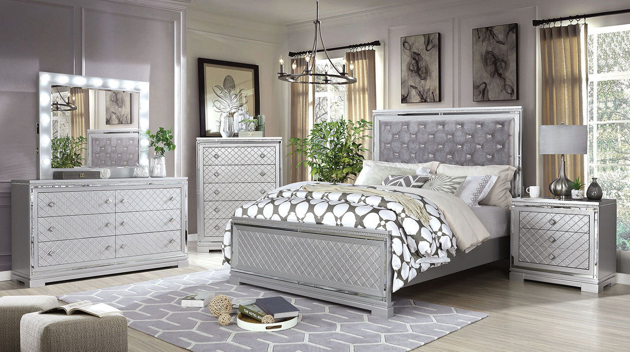 Belleterre - Nightstand - Silver - Simple Home Plus